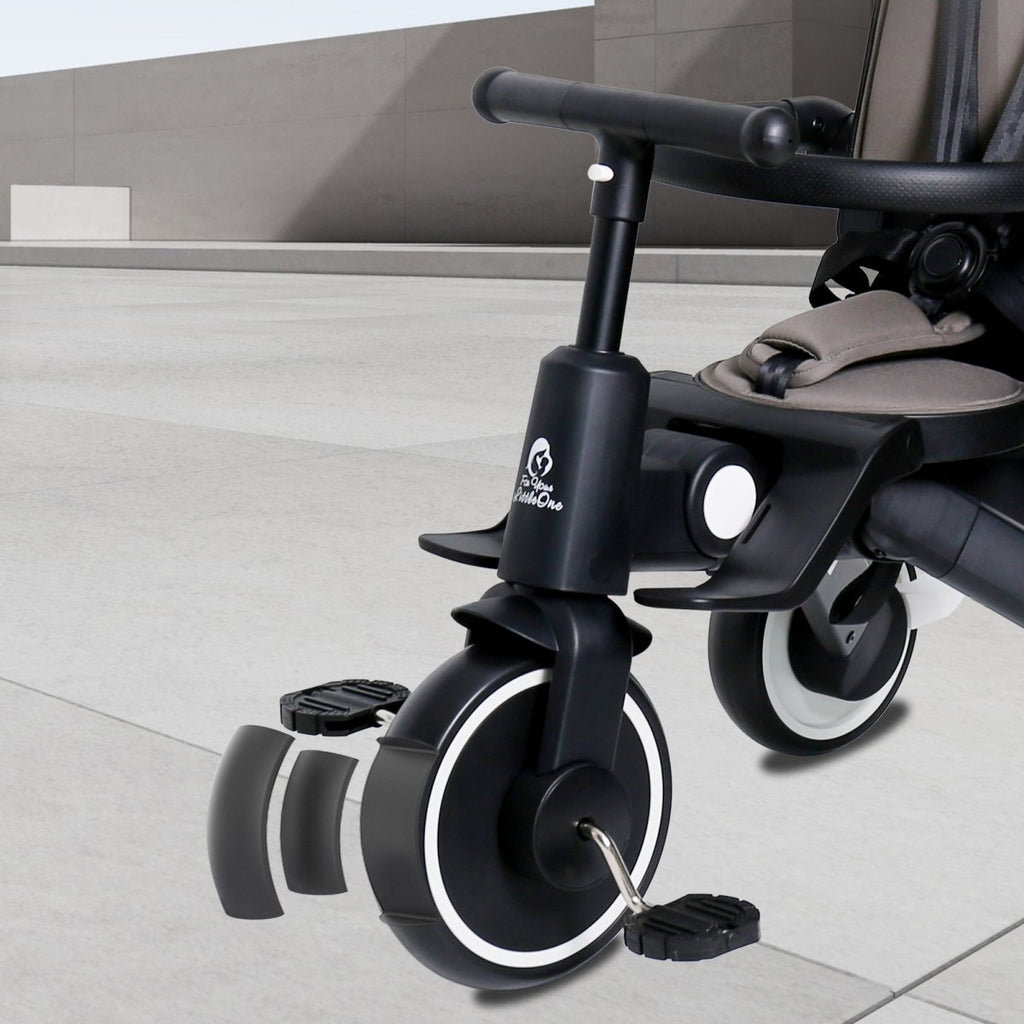 Foryourlittleone Xplor 6 in 1 Foldable Trike - Jet Black (10m-4y)