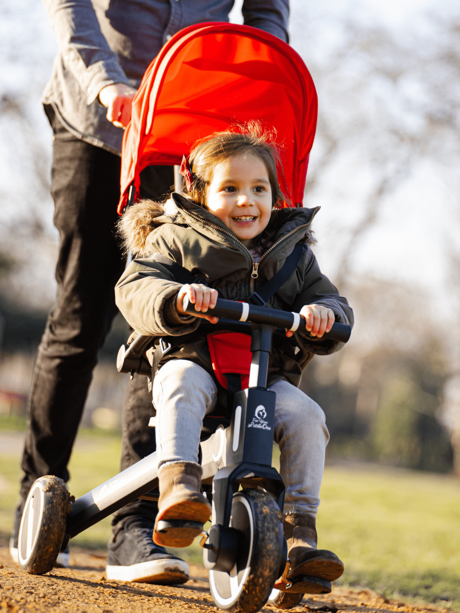 Foryourlittleone Xplor 6 in 1 Foldable Trike - Jet Black (10m-4y)