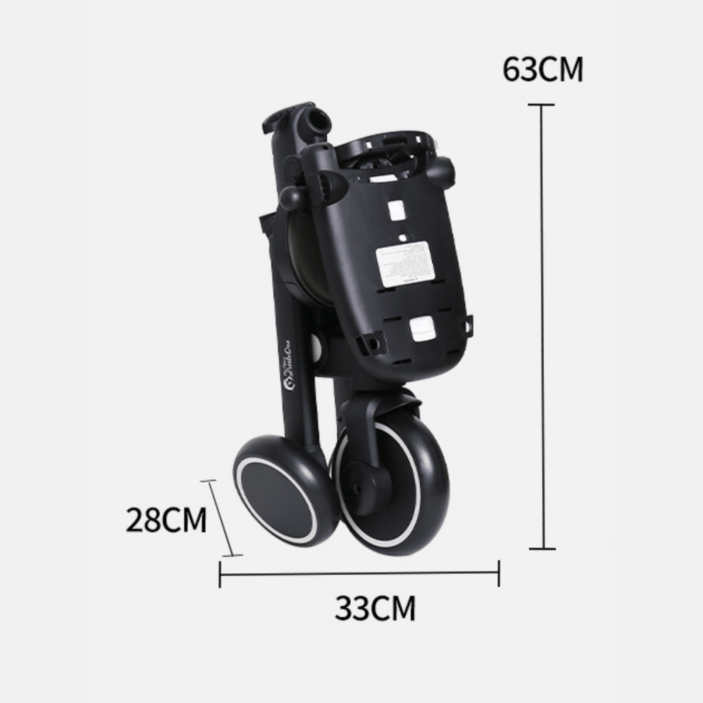 Foryourlittleone Xplor Plus 6 in 1 Foldable Trike - Jet Black (10m-4y)