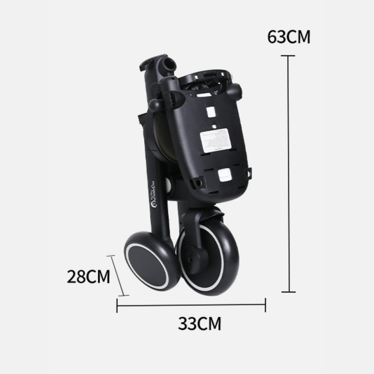 Foryourlittleone Xplor Plus 6 in 1 Foldable Trike - Jet Black (10m-4y)